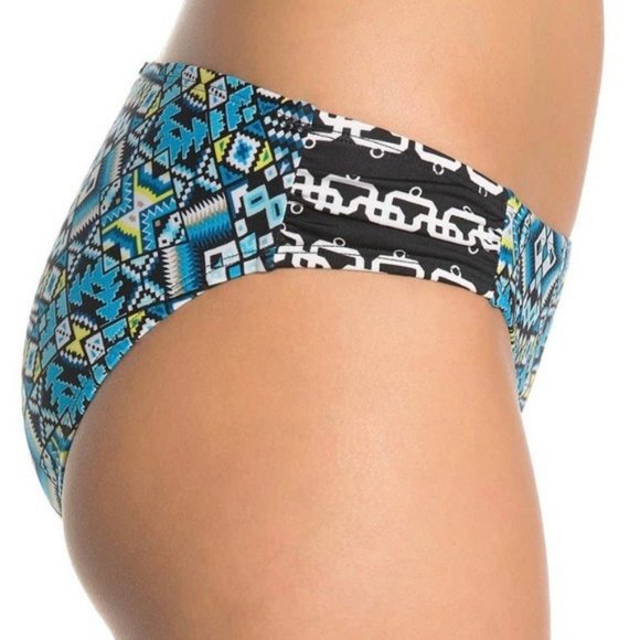 Laundry Patterned Hipster Bikini Bottom Size S - Picture 2 of 9